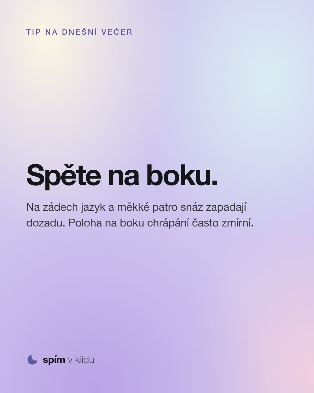Příspěvek na Instagramu: Tip na dnešní večer