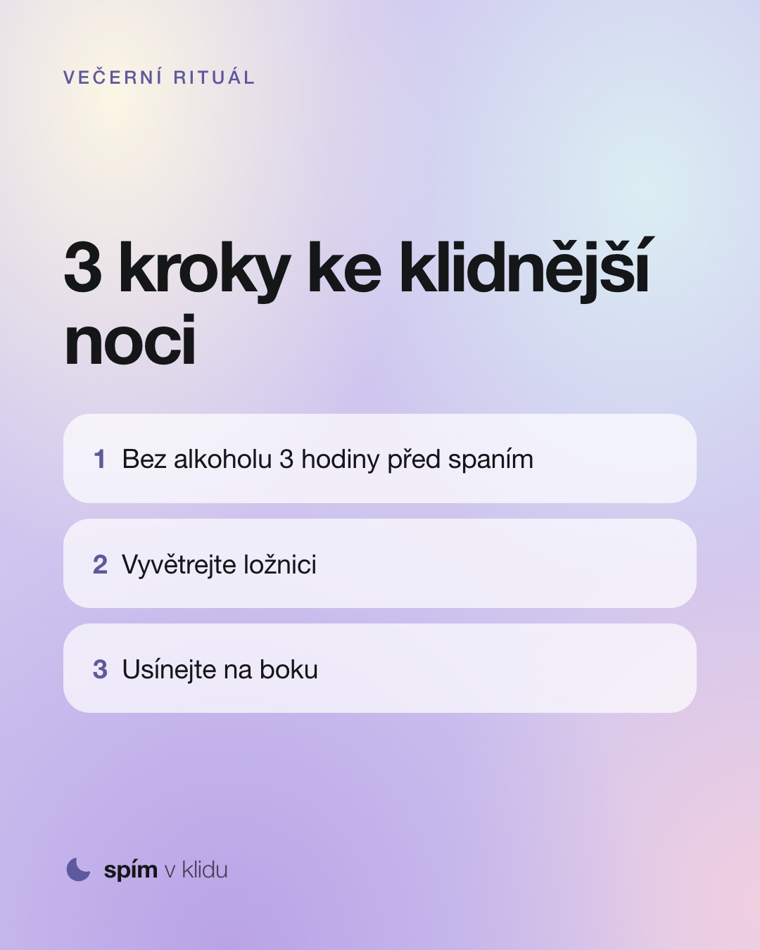 Příspěvek na Instagramu: Večerní rituál
